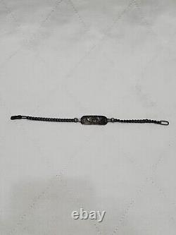 WWII US Army Air Force Identification Sweatheart Bracelet LGB Sterling Silver