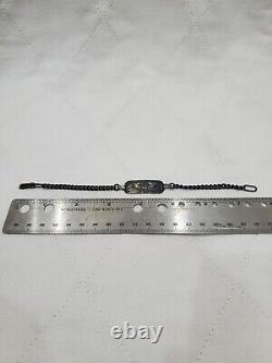 WWII US Army Air Force Identification Sweatheart Bracelet LGB Sterling Silver