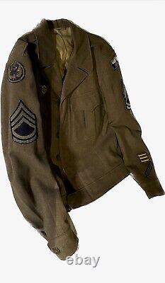 WWII US Army Air Force Ike Jacket, Bullion 15th Air Force Patch