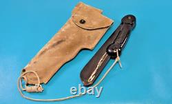 WWII US Army Air Force Imperial A-1 Pilot Folding Knife Machete + Scabbard USAAF