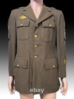 WWII US Army Air Force M1941 Technician Fourth Grade Coat 9th AAF Military Unifo