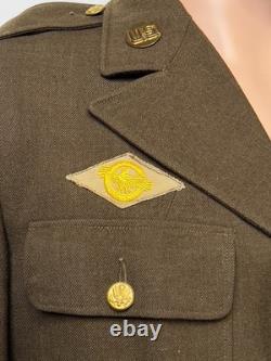 WWII US Army Air Force M1941 Technician Fourth Grade Coat 9th AAF Military Unifo WWII US Army Air Force M1941 Technician Fourth Grade Coat 9th AAF Military Unifo