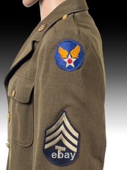 WWII US Army Air Force M1941 Technician Fourth Grade Coat 9th AAF Military Unifo