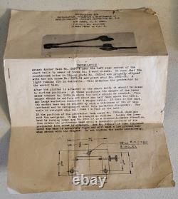 WWII US Army Air Force Mark 3-B Aircraft Protractor withWooden Case & Instructions