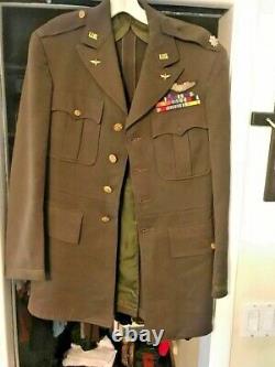 WWII US Army Air Force Officers UNIFORM BULLIONN WINGS & MEDAL BARS NAMED