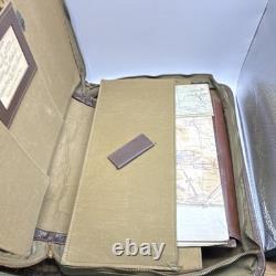 WWII US Army Air Force Pilot Navigation Kit Charts Docs Records Photos rare map