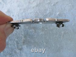 WWII US Army Air Force Pilot Wings Large 3 Jacket Insignia Sterling AE Marked