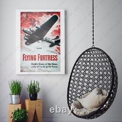 WWII US Army Air Force Propaganda B17 Flying Fortress Canvas Wall Art Print