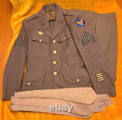 WWII US Army Air Force Sergeant Named Uniform Grouping Jacket Pants Ties USAAF