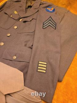 WWII US Army Air Force Sergeant Named Uniform Grouping Jacket Pants Ties USAAF