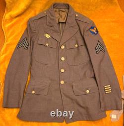 WWII US Army Air Force Sergeant Named Uniform Grouping Jacket Pants Ties USAAF