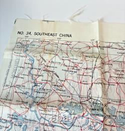 WWII US Army Air Force Silk Pilot Escape Map 1943 1944 Asiatic Series Lot of 3