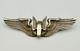 WWII US Army Air Force Sterling Silver Aerial Gunner Wings Full Size 3 3/16