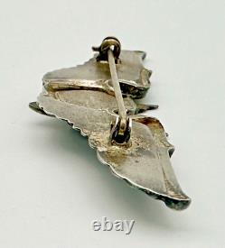 WWII US Army Air Force Sterling Silver Aerial Gunner Wings Full Size 3 3/16