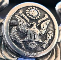 WWII US Army Air Force Sterling Silver Aircrew Member Wings Bracelet