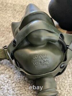 WWII US Army Air Force Summer Pilots Helmet with Oxygen Mask, Headset, Goggles