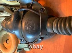 WWII US Army Air Force Type A-11 Leather Flying Helmet Wired withGoggles & O2 Mask