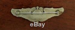 WWII US Army Air Force USAAF Flight Nurse Wings Pin-Back Meyer 2 inch Sterling
