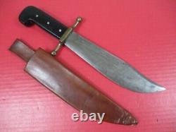 WWII US Army Air Force V-44 Survival Knife & Leather Scabbard Kinfolks RARE