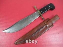 WWII US Army Air Force V-44 Survival Knife & Leather Scabbard Kinfolks RARE