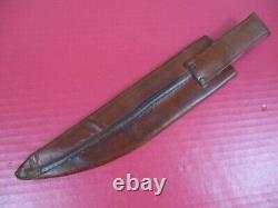 WWII US Army Air Force V-44 Survival Knife & Leather Scabbard Kinfolks RARE