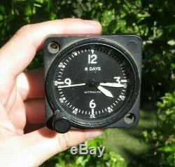 WWII US Army Air Force Wittnauer A-11 Cockpit 8 Day Clock Aircraft Airplane