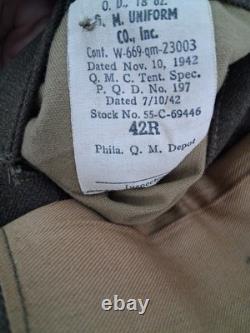 WWII US Army Air Forces 15th AF Staff Sergeant Uniform Coat 1942 Overseas Bars