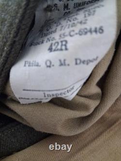 WWII US Army Air Forces 15th AF Staff Sergeant Uniform Coat 1942 Overseas Bars
