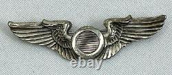 WWII US Army Air Forces 3 Sterling Observer Pin Back Wings