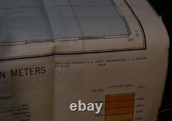 WWII US Army Air Forces AAF Cloth Chart East West Borneo Map Service 1944 Escape