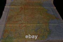 WWII US Army Air Forces AAF Cloth Chart East West Borneo Map Service 1944 Escape