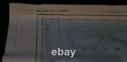 WWII US Army Air Forces AAF Cloth Chart East West Borneo Map Service 1944 Escape