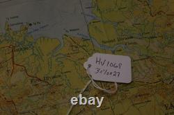 WWII US Army Air Forces AAF Cloth Chart East West Borneo Map Service 1944 Escape