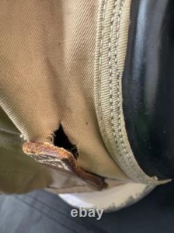 WWII US Army Air Forces AN-H-15 Flight Helmet Named Bates Shoe Co Large