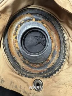 WWII US Army Air Forces AN-H-15 Flight Helmet Named Bates Shoe Co Large