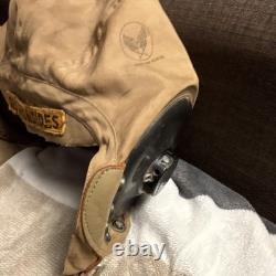WWII US Army Air Forces AN-H-15 Med flying helmet with Old Ironsides RARE PATCH