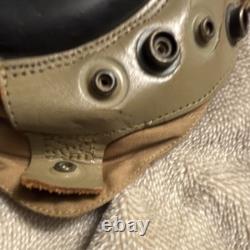 WWII US Army Air Forces AN-H-15 Med flying helmet with Old Ironsides RARE PATCH
