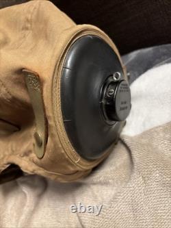 WWII US Army Air Forces AN-H-15 Med flying helmet with Old Ironsides RARE PATCH