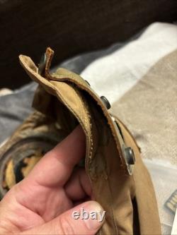 WWII US Army Air Forces AN-H-15 Med flying helmet with Old Ironsides RARE PATCH