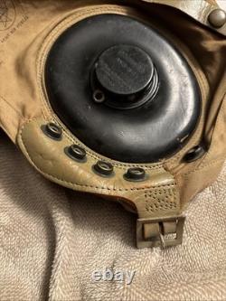 WWII US Army Air Forces AN-H-15 Med flying helmet with Old Ironsides RARE PATCH