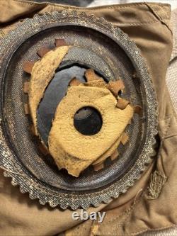 WWII US Army Air Forces AN-H-15 Med flying helmet with Old Ironsides RARE PATCH