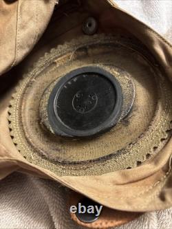WWII US Army Air Forces AN-H-15 Med flying helmet with Old Ironsides RARE PATCH