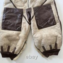 WWII US Army Air Forces Arctic Type A-6 White Leather & Shearling Flight Pants