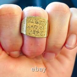 WWII US Army Air Forces Engraved Ring ALGIERS AFRICA 1943 Original
