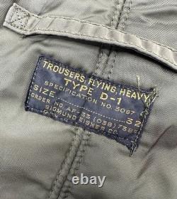 WWII US Army Air Forces Flight Pants Type D-1 Heavy 32 Sigmund Eisner Original
