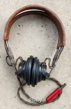 WWII US Army Air Forces HS-33 Headset HB-7 Band ANB-H-1 Receivers MC-162-A Pads
