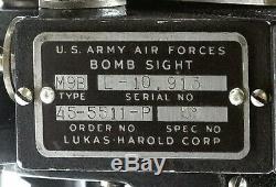 WWII US Army Air Forces Norden Bombsight M9B Matching Numbers 1940s Original