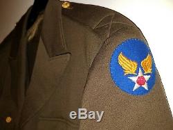 WWII US Army Air Forces Officers Dress Coat Jacket OD 40L (Dated 1944)