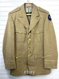 WWII US Army Air Forces Officers Khaki Dress Jacket Bullion Patch