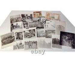 WWII US Army Air Forces Photo Memorabilia Lot Bombing Wizernes Bases Airmen